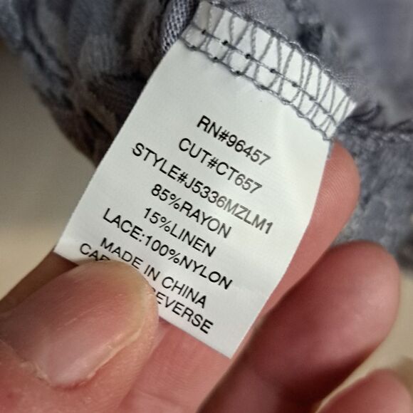 Eyeshadow gray lacy shirt size XS - Picture 5 of 5